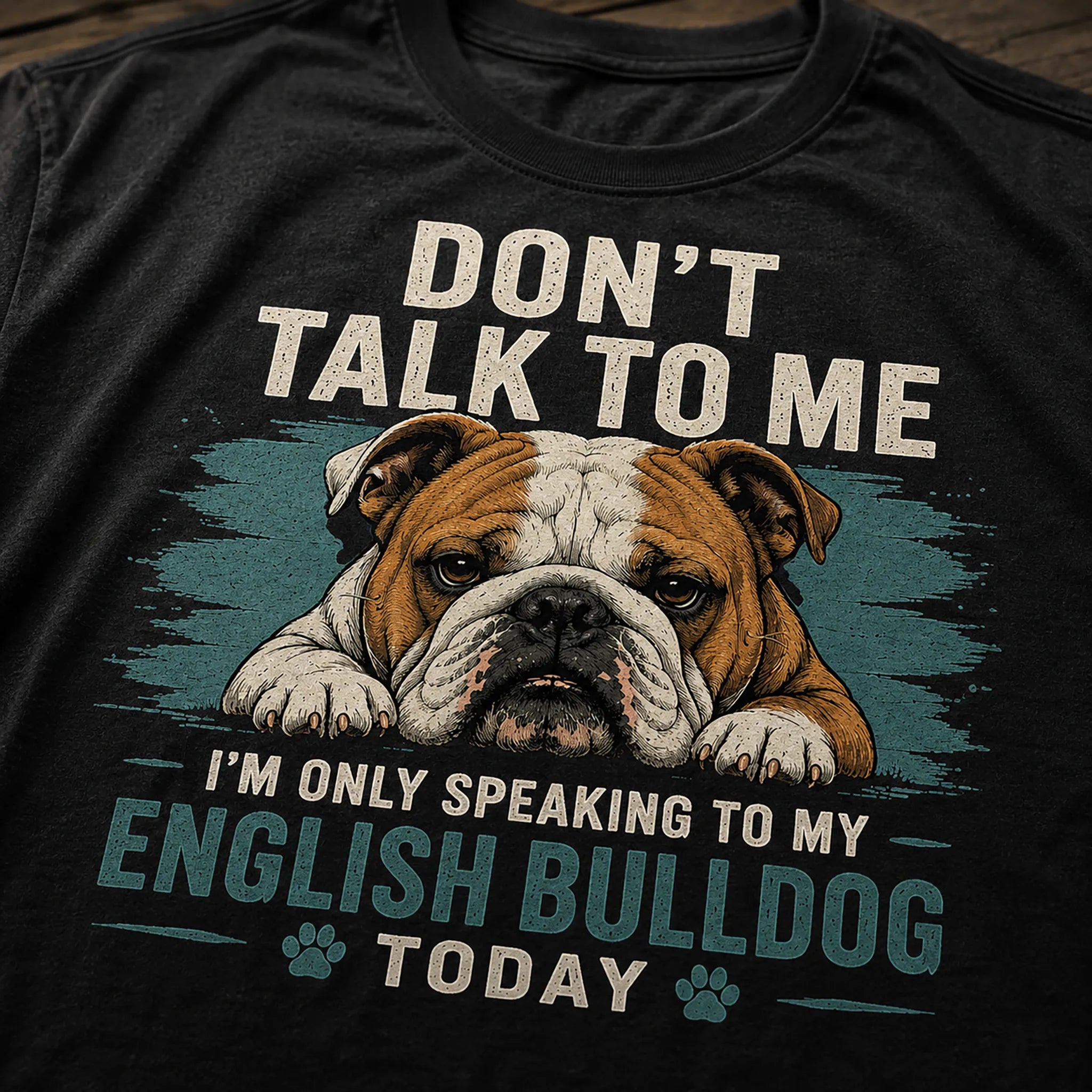 Don't Talk To Me - English Bulldog Graphic Tee - Image 6