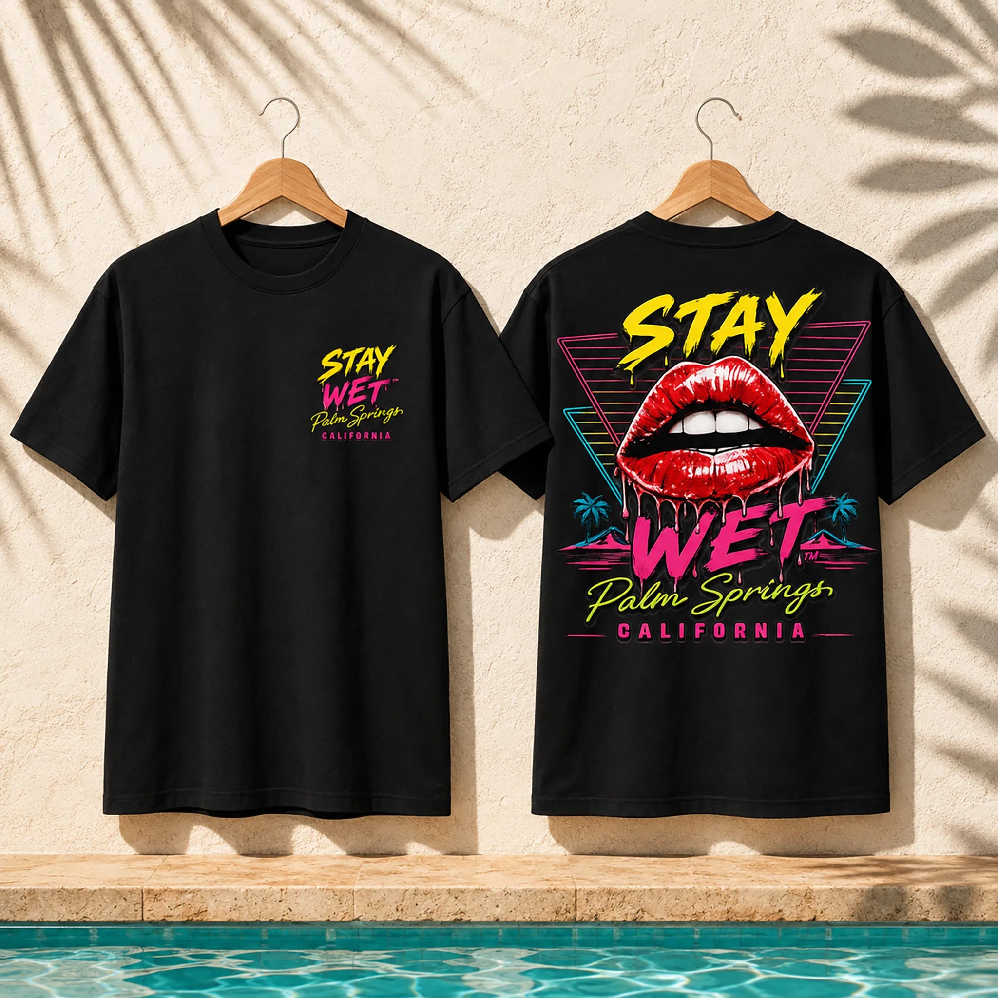 Stay Wet™ Hot Lips & Triangles – Front & Back Tee - Image 3