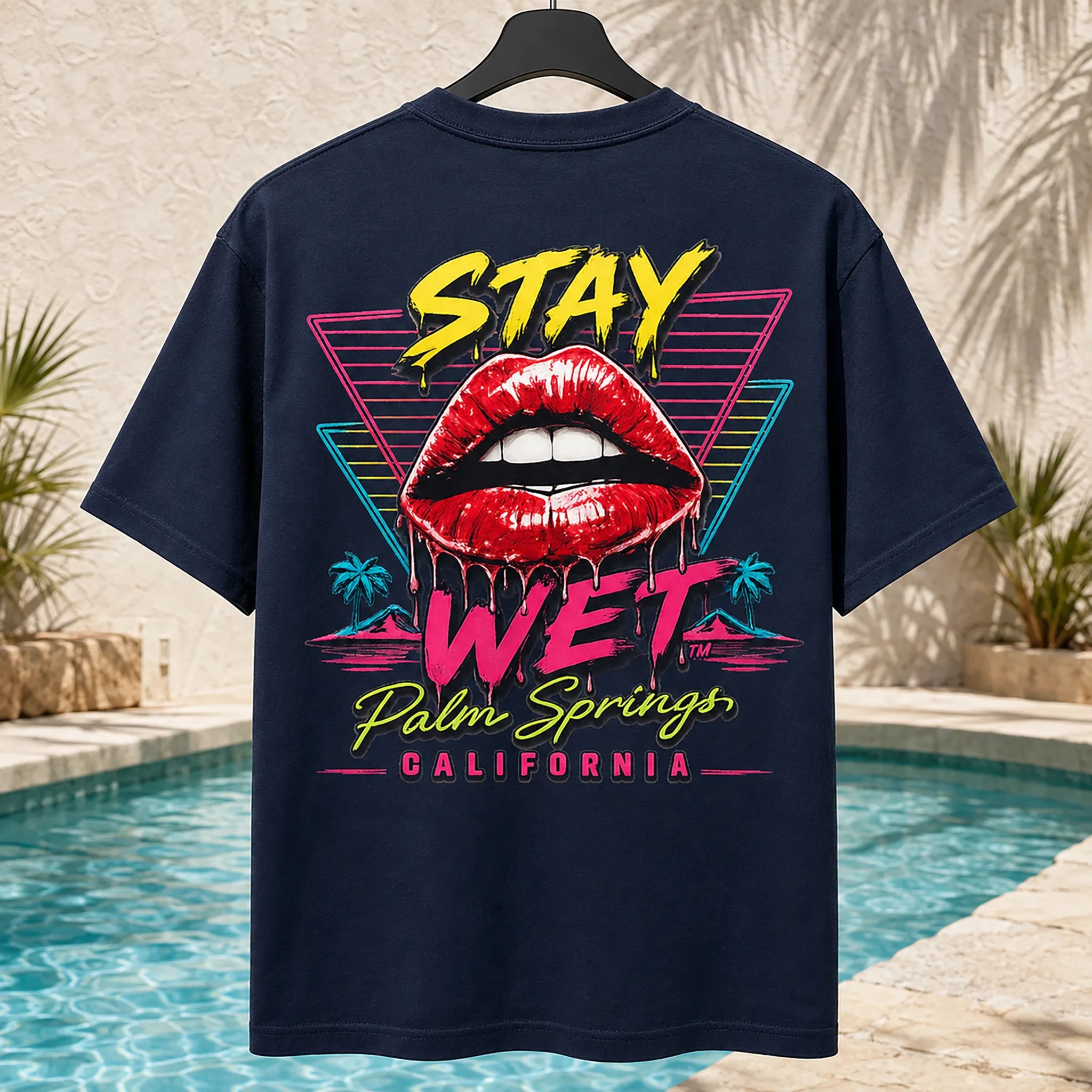 Stay Wet™ Hot Lips & Triangles – Front & Back Tee - Image 11